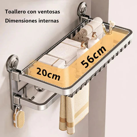 [Llevá 2 Pagá 1] Organizador de Baño Multifuncional de Acero Inoxidable con Instalación por Sellado al Vacío +REGALO: 2 Soportes de Baño