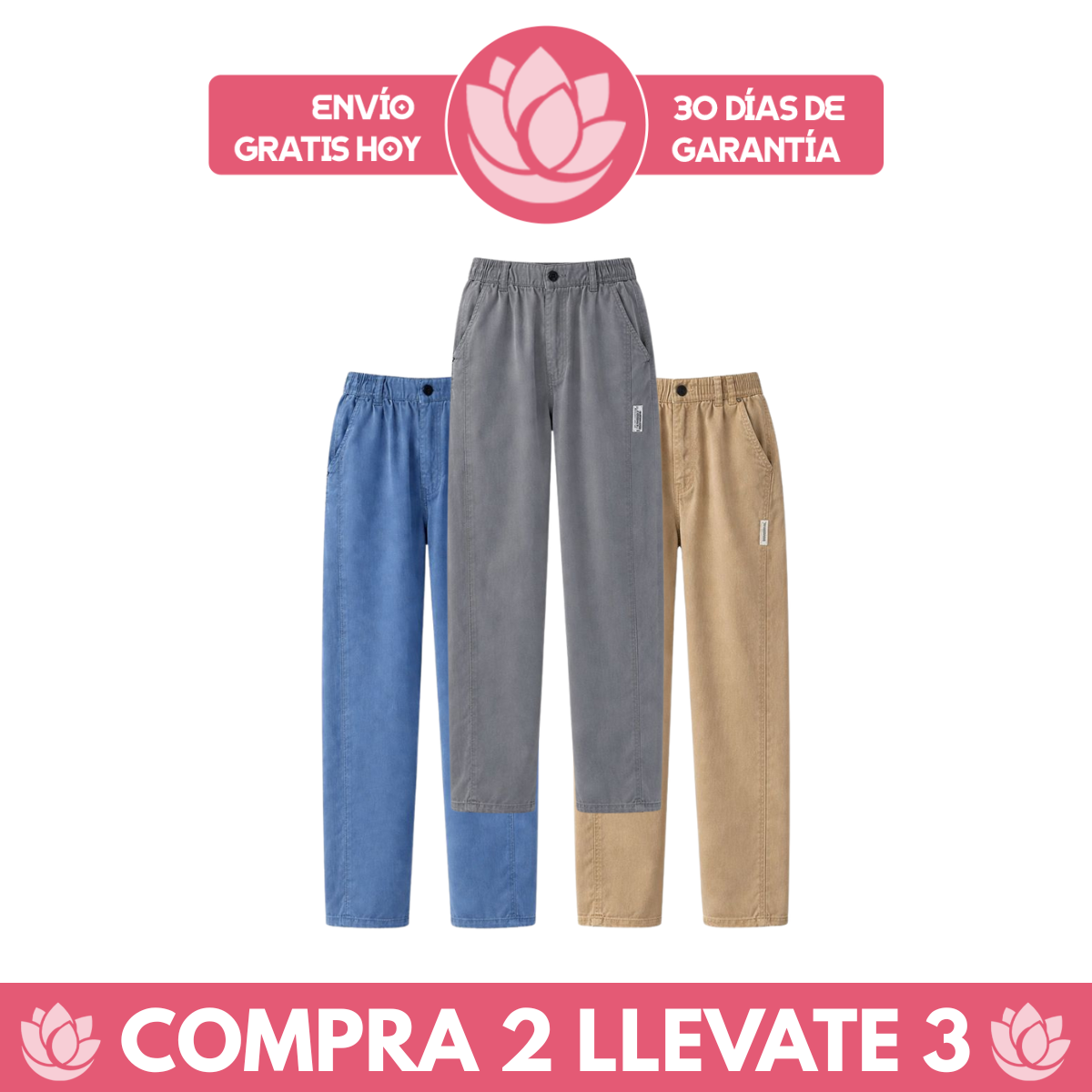 [Llevá 3 Pagá 2] Pantalón Palazzo Verona™ en Algodón Premium con Corte Moderno